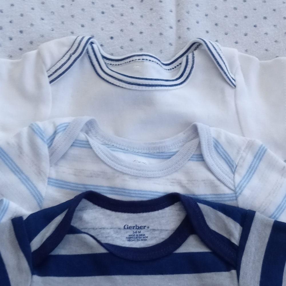 3 onesies boys shirts sz 3-6 mt multi brands